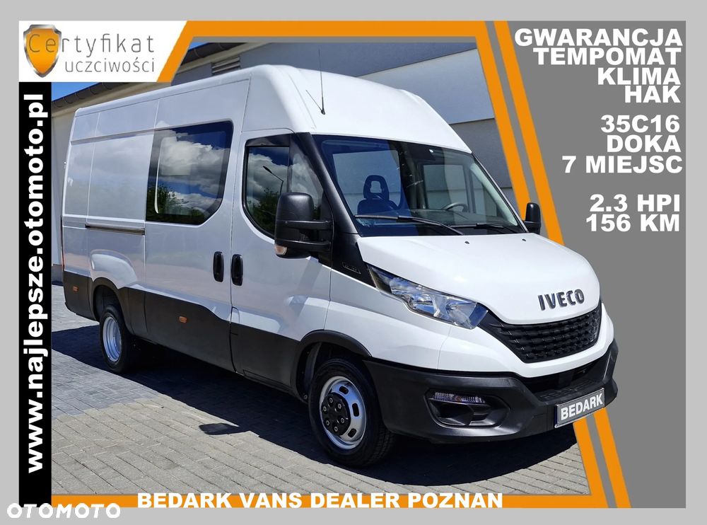 Iveco Daily, 35C16, DOKA, 7 miejsc, BRYGADÓWKA, tempomat, klima, hak - 1