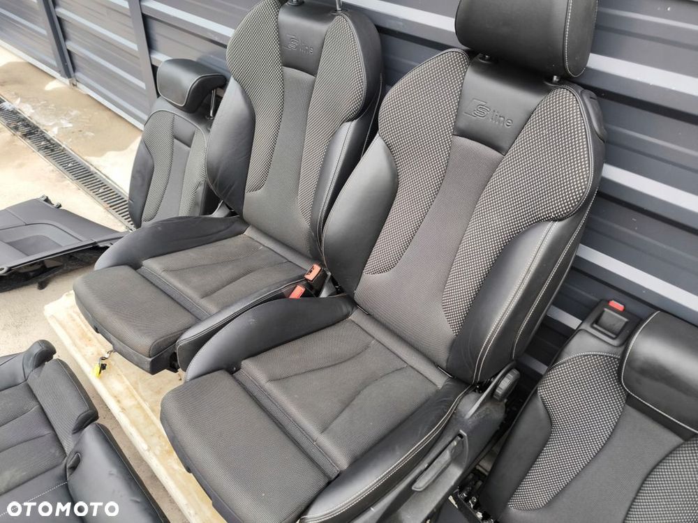 FOTEL FOTELE KOMPLET AUDI A3 8V 3-DRZWI SKÓRA+MATERIAŁ S LINE *2 ! - 10