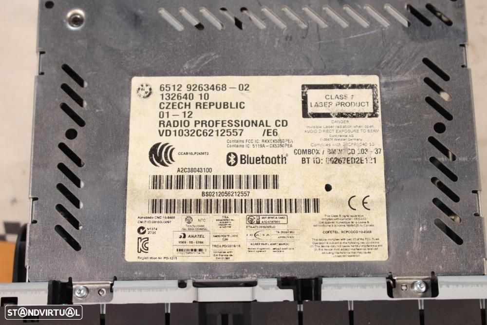 Rádio Bmw 1 Coupé (E82)  65129263468 / 9263468 / 13264010 / A2c3804310 - 7