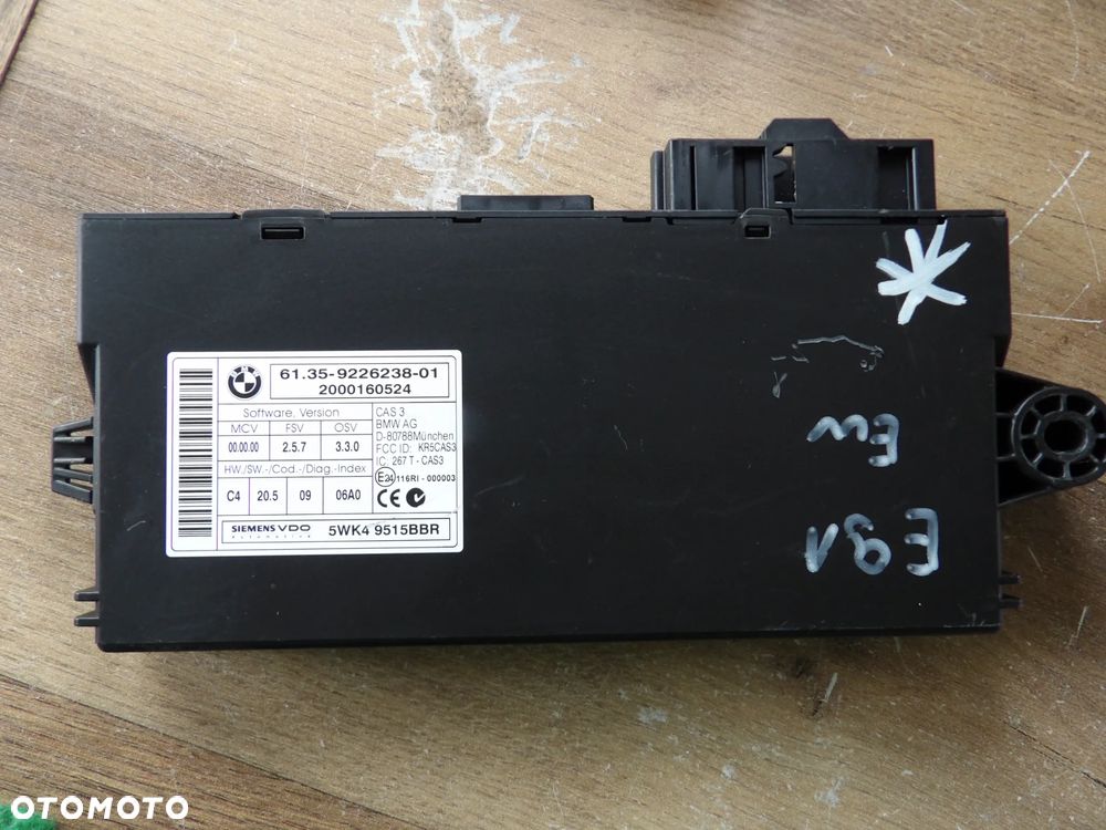 BMW - E91 - MODUŁ , STEROWNIK CAS 3 - 9226238 - 1