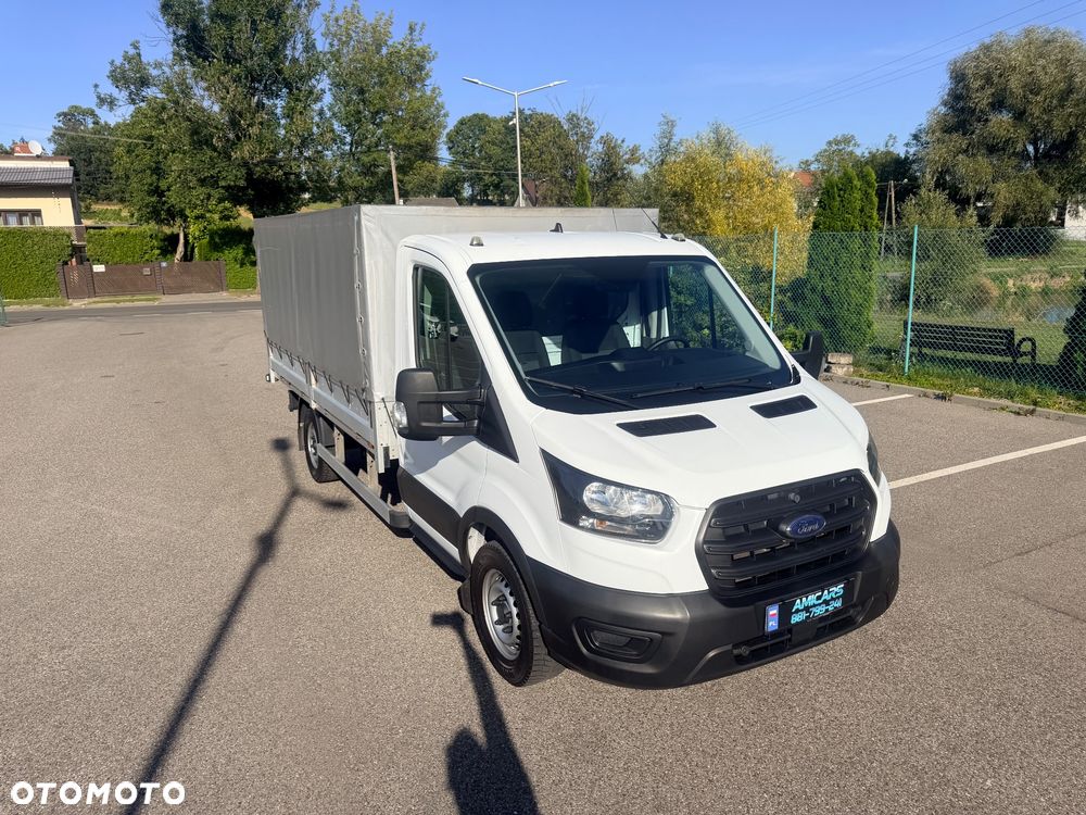 Ford FORD TRANSIT 350 PLANDEKA L3 2.0 DIESEL 170 KM • 2021 • 89 827 KM • ŁADOWNOŚĆ 1375 KG • FV 23% • SALON POLSKA • SERWIS ASO • PEŁNA EKSPERTYZA • GWARANCJA - 12