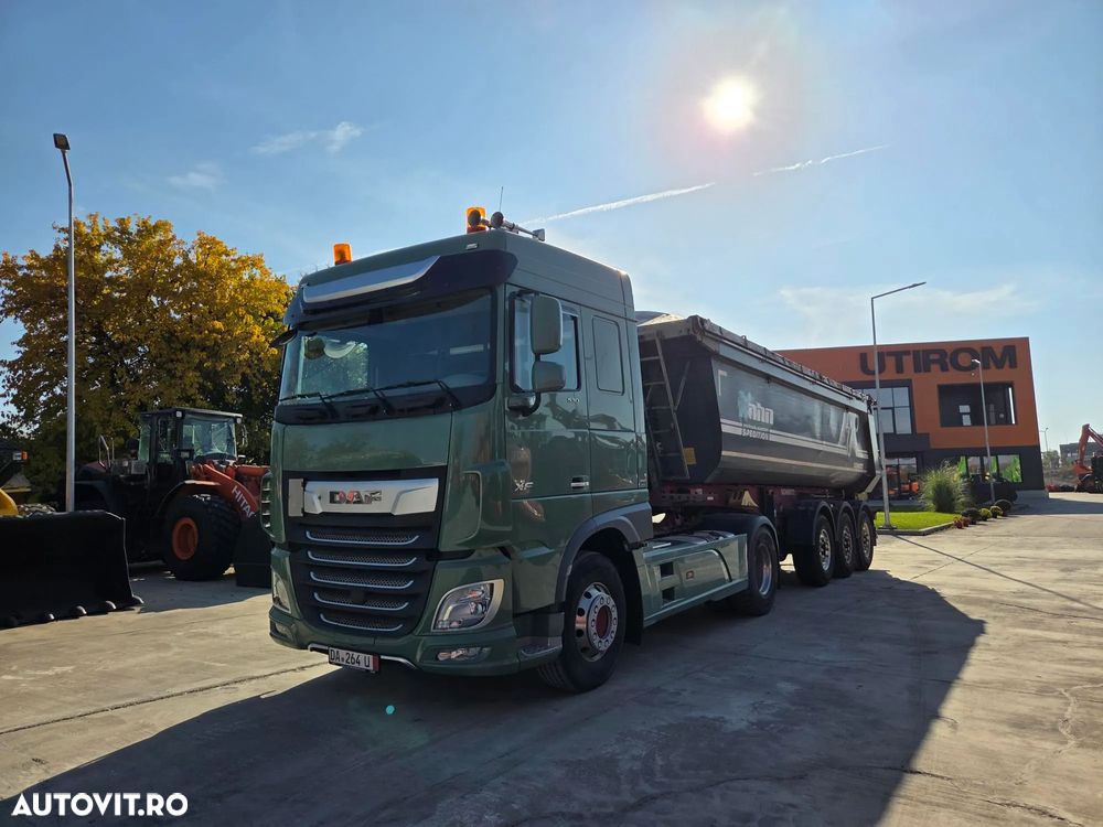 DAF XF530, 2018, 601.155km, KIT BASCULARE, AUTOMATA+INTARDER 6 trepte, FRIGIDER, XENON, Fuste laterale, Jante Aluminiu, Anv 315/80R22,5 80% OK, Goarne, girofaruri, rulat doar in GERMANIA, leasing 3 ani-rata leasing 3400 lei, CIV, PROMOTIE 22900 EUR+tva - 40