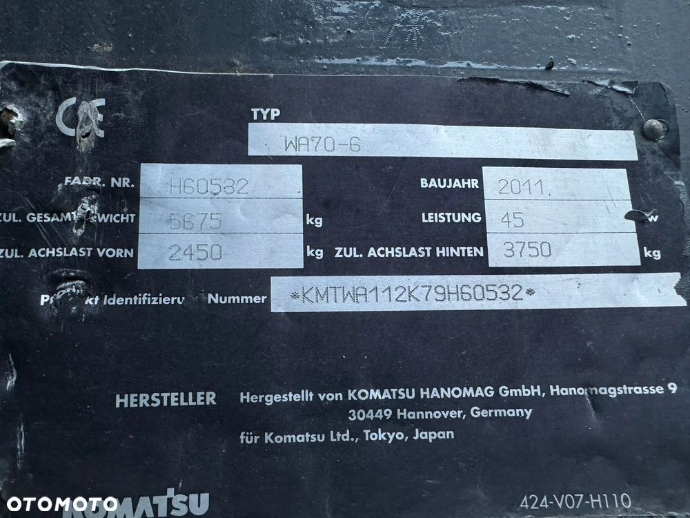 Komatsu WA70Sprowadzona/Łyżka /Widły - 10