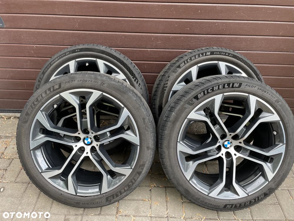 BMW X5 G05 X6 G06 oryginalne koła felgi alu 21'' Y-Spoke 744 opony lato - 1