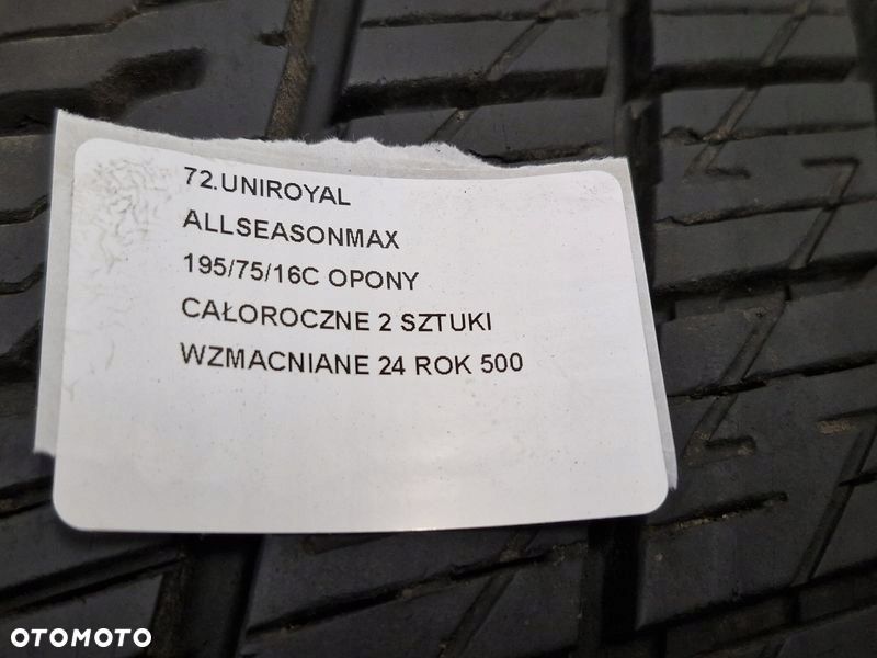 UNIROYAL ALLSEASONMAX 195/75/16C OPONY CAŁOROCZNE 2 SZTUKI WZMACNIANE 24R - 4