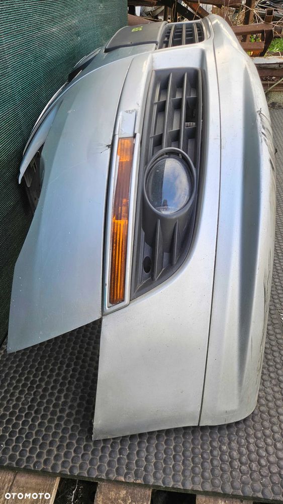 Zderzak 3C0807221 3C0805903B Przód Przedni R-Line Srebrny Gril Atrapa Kratki Halogeny Znaczek VW Passat B6 Lift - 17