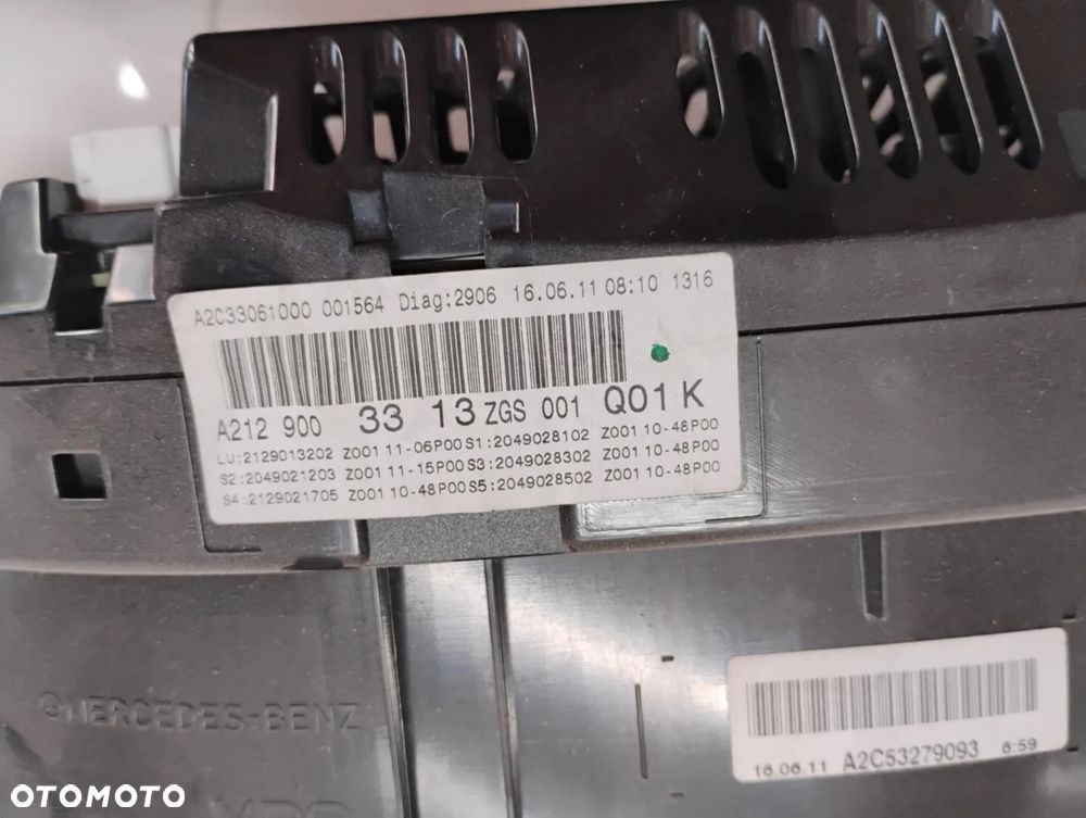 LICZNIK ZEGARY MERCEDES W212 a2129003313 - 7