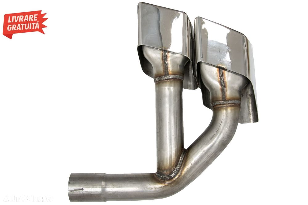 Ornamente toba Audi Q7 4M (2015-2019) SQ7 Design Chrome doar pentru Benzina- livrare gratuita - 5