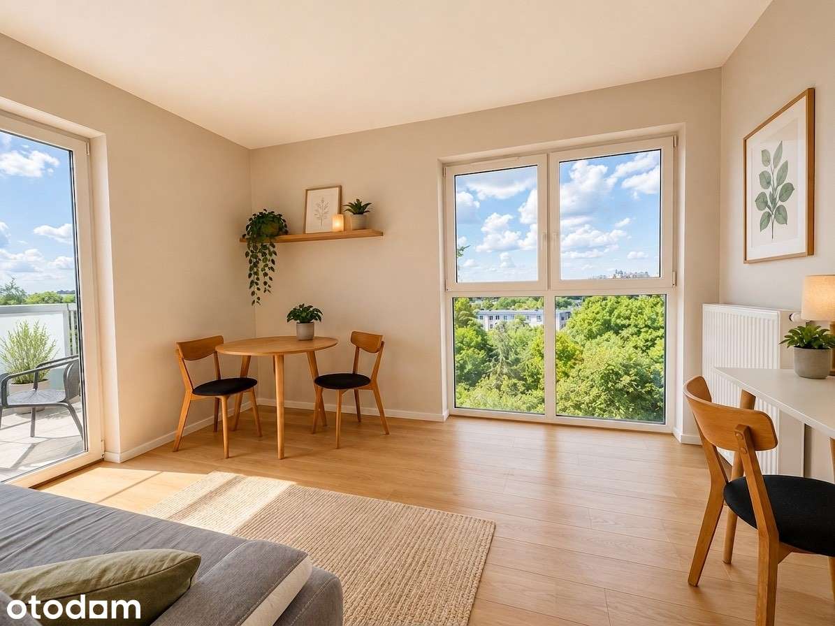 Słoneczne 2 osobne pokoje i kuchnia, wielki balkon, Uniwersytet Prz...