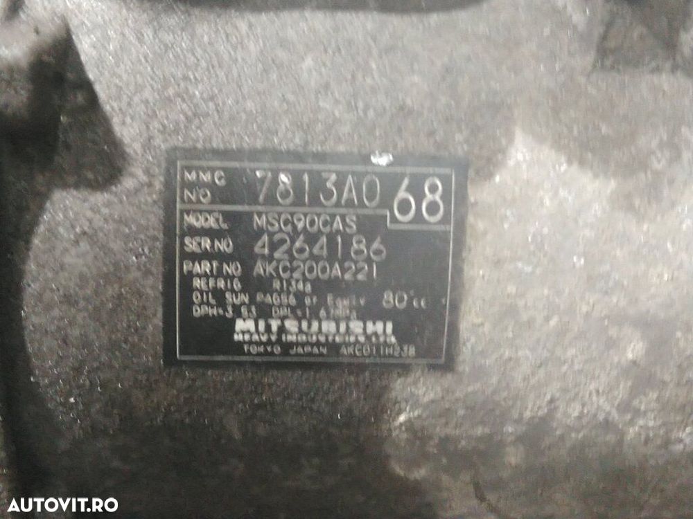Compresor clima Mitsubishi Outlander 2.4 B 2005 - 2009 	4B12 (1270) 7813a068 - 4