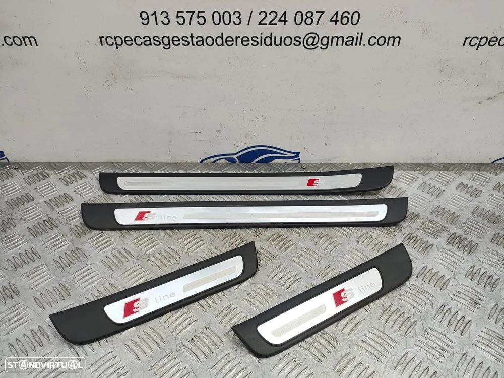 Conjunto soleiras porta frente frontal traseira trás Audi A4 B8 8K S-Line S Line - 6