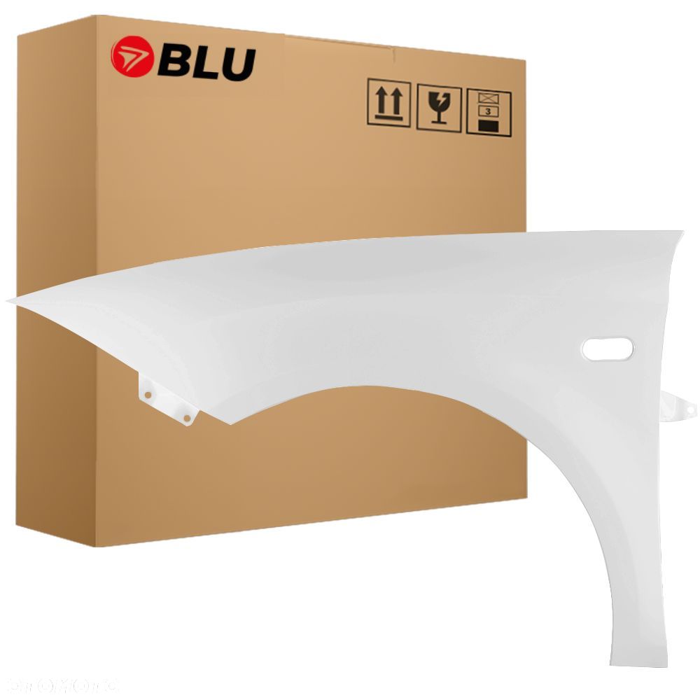 BLU Błotnik SEAT LEON II 2 1P1 LS9R Lewy Biały 2005-2012 przód GletscherWeiss - 1