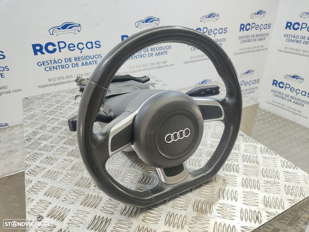 Volante Completo Flat Bottom Em Pele Audi TT 8J - 5