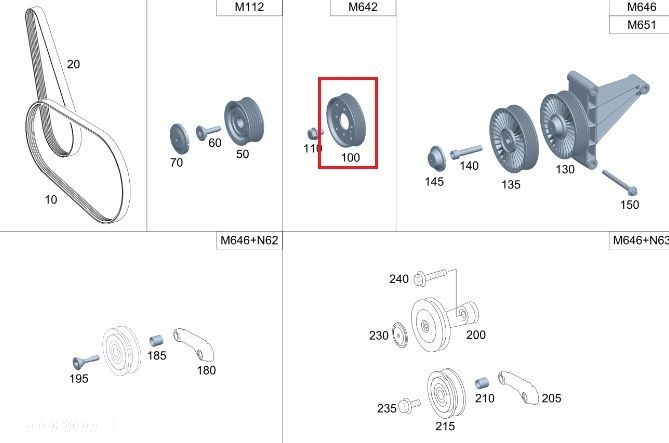 MERCEDES VITO W639 SPRINTER 906 907 Kolo pasowe ORYGINAL - 2
