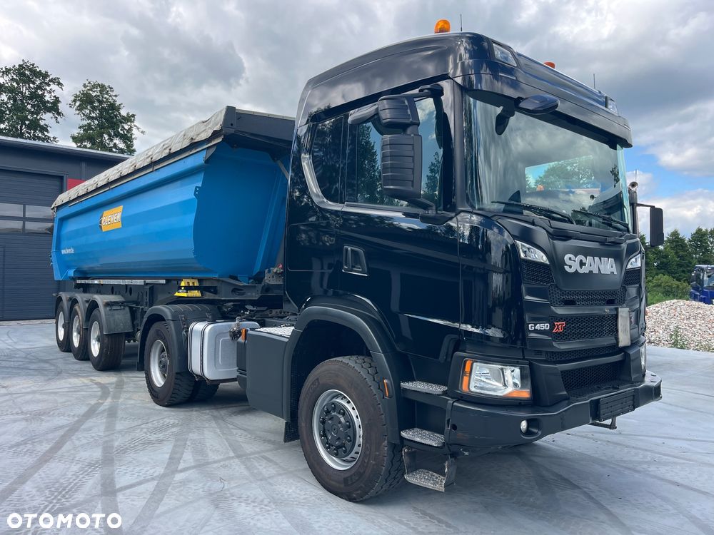 Scania G450 XT Nex Gen 4x4 stały napęd, skrzynia redukcyjna, biegi terenowe, kabina z łóżkiem, hydraulika do wywrotu, z Niemiec, opticruise ze sprzęgłem SCANIA 4x4 XT G450 ciągnik (nie Mercedes AROCS Volvo Man itp) - 11