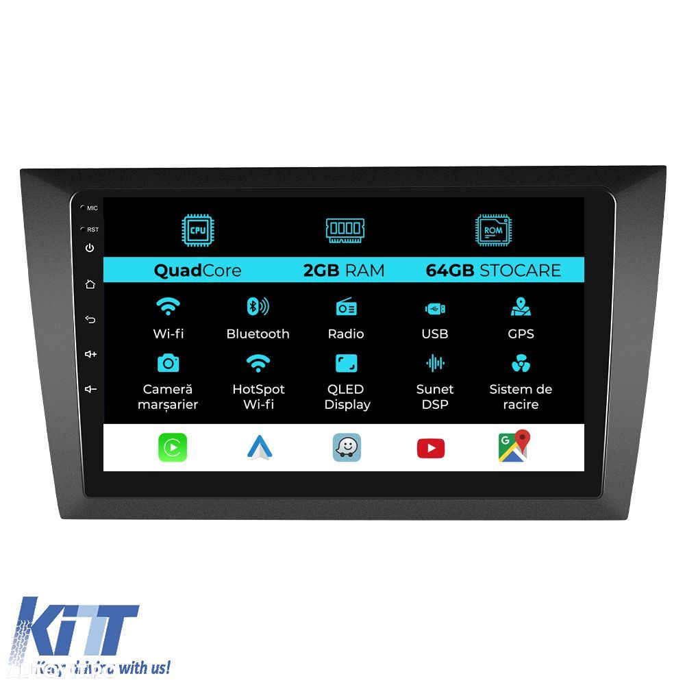 Navigatie Android Dedicata Volkswagen Golf 6 (2009 - 2013), 9 Inch, 2G - 1