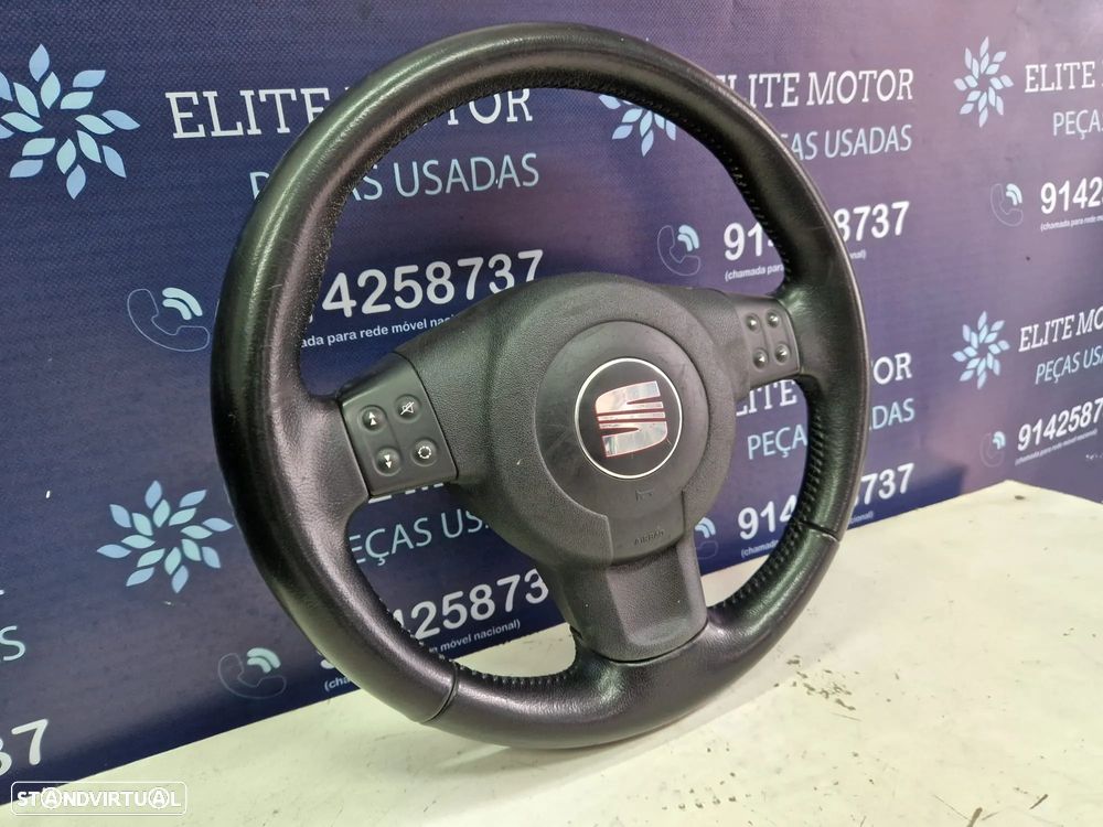 Volante usado pele com airbag SEAT LEON 1P multifunções ALTEA - 2