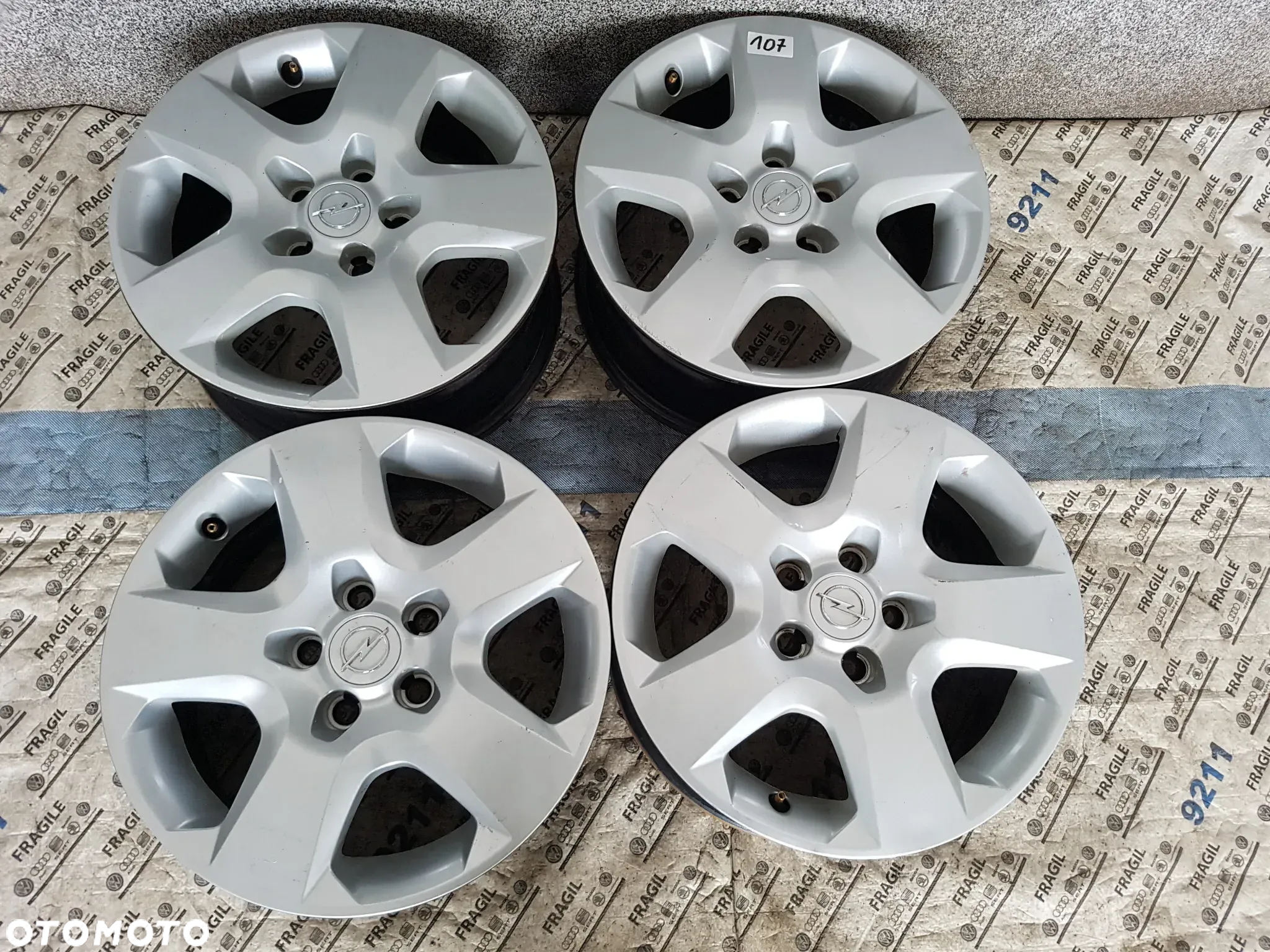 FELGI STALOWE STRUKTURALNE KOŁPAKI OPEL  5x110 6,5JX16 ET39 ASTRA H MERIWA B ZAFIRA B VECTRA C - 2