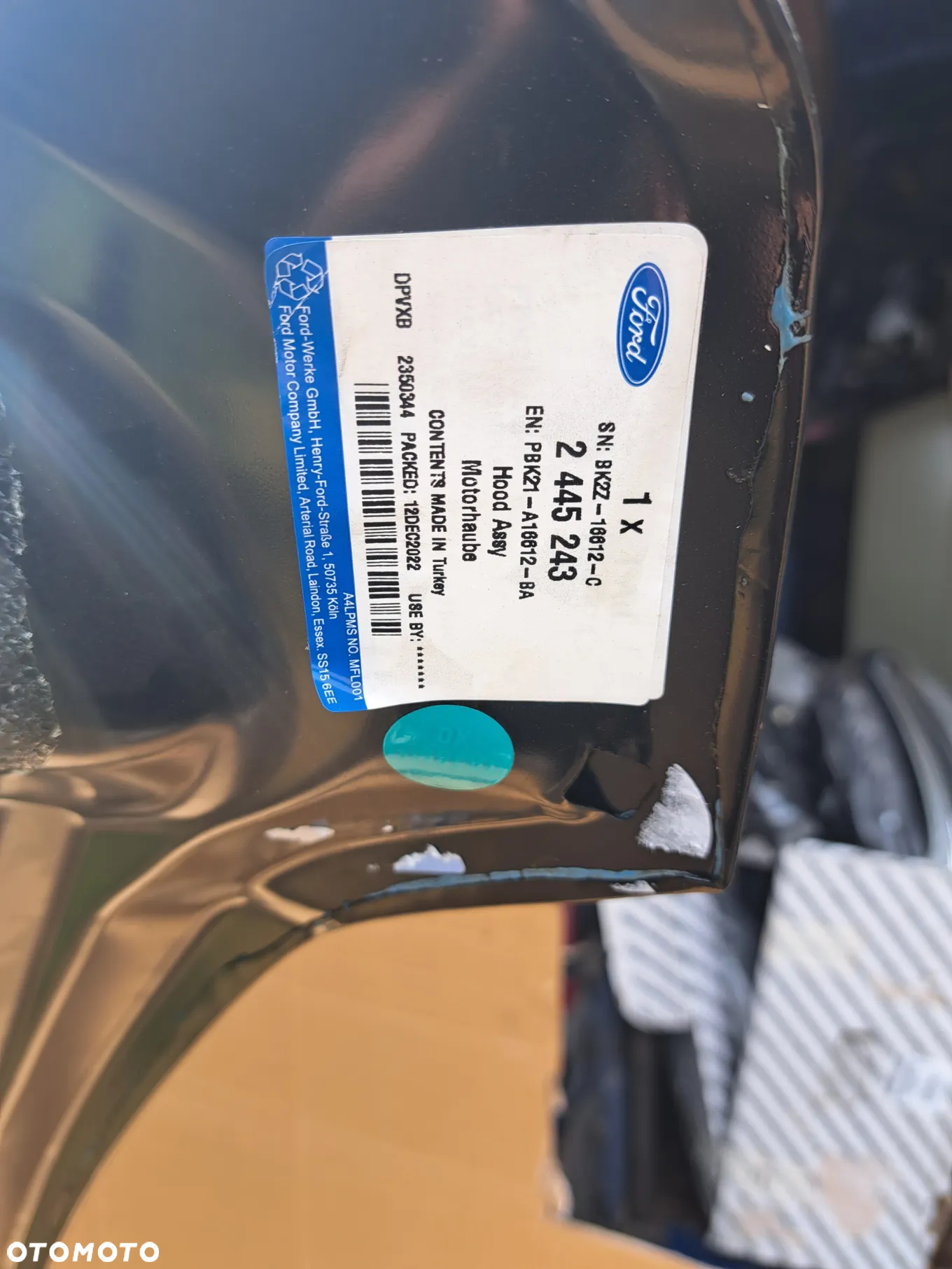 Maska Ford Transit Tourneo Custom I PBK21-A16612-BA 2445243 Pokrywa silnika Ford Transit Tourneo Custom I 2012 2013 2014 2015 2016 2017 - 20