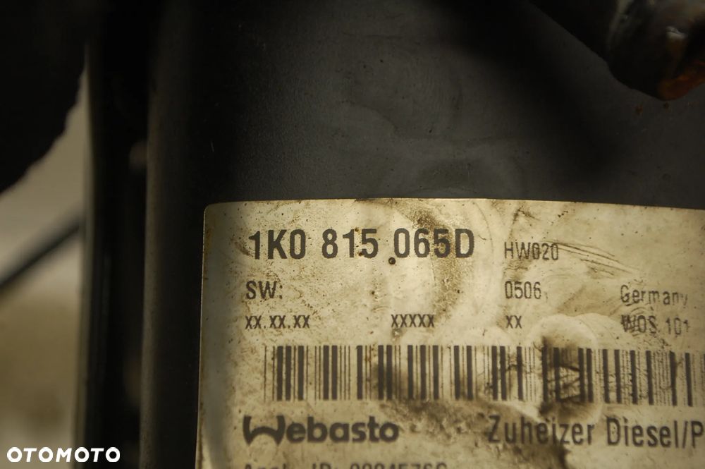 OGRZEWANIE WEBASTO 1K0815065L VW TOURAN I 1.9 TDI AUDI SEAT SKODA 1K0815065R 1K0815065D 1K0815065B - 19