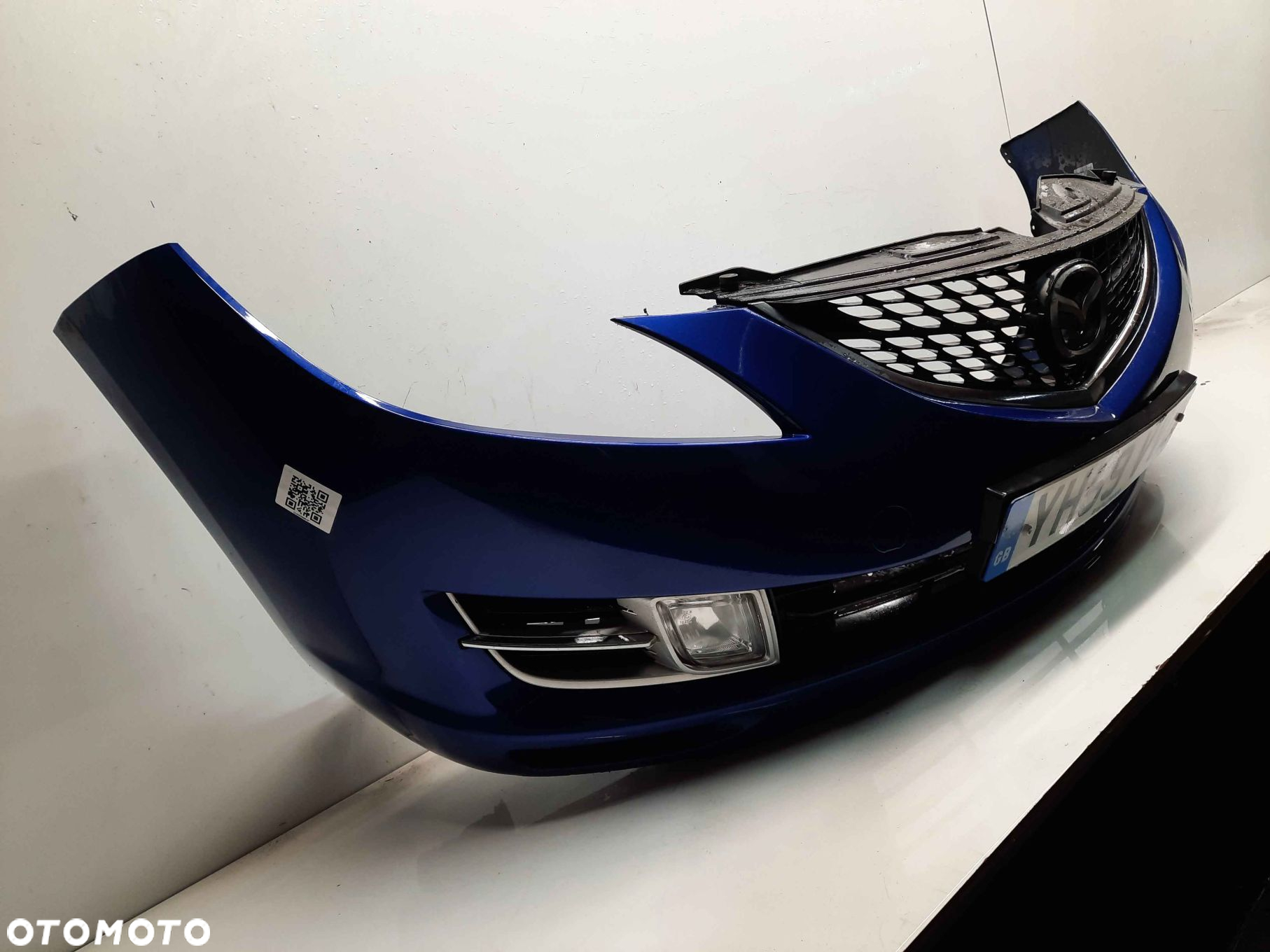 ^ ZDERZAK PRZÓD PRZEDNI MAZDA 6 GH 2 II Gen. NIEBIESKI GRANATOWY HALOGENY - 5