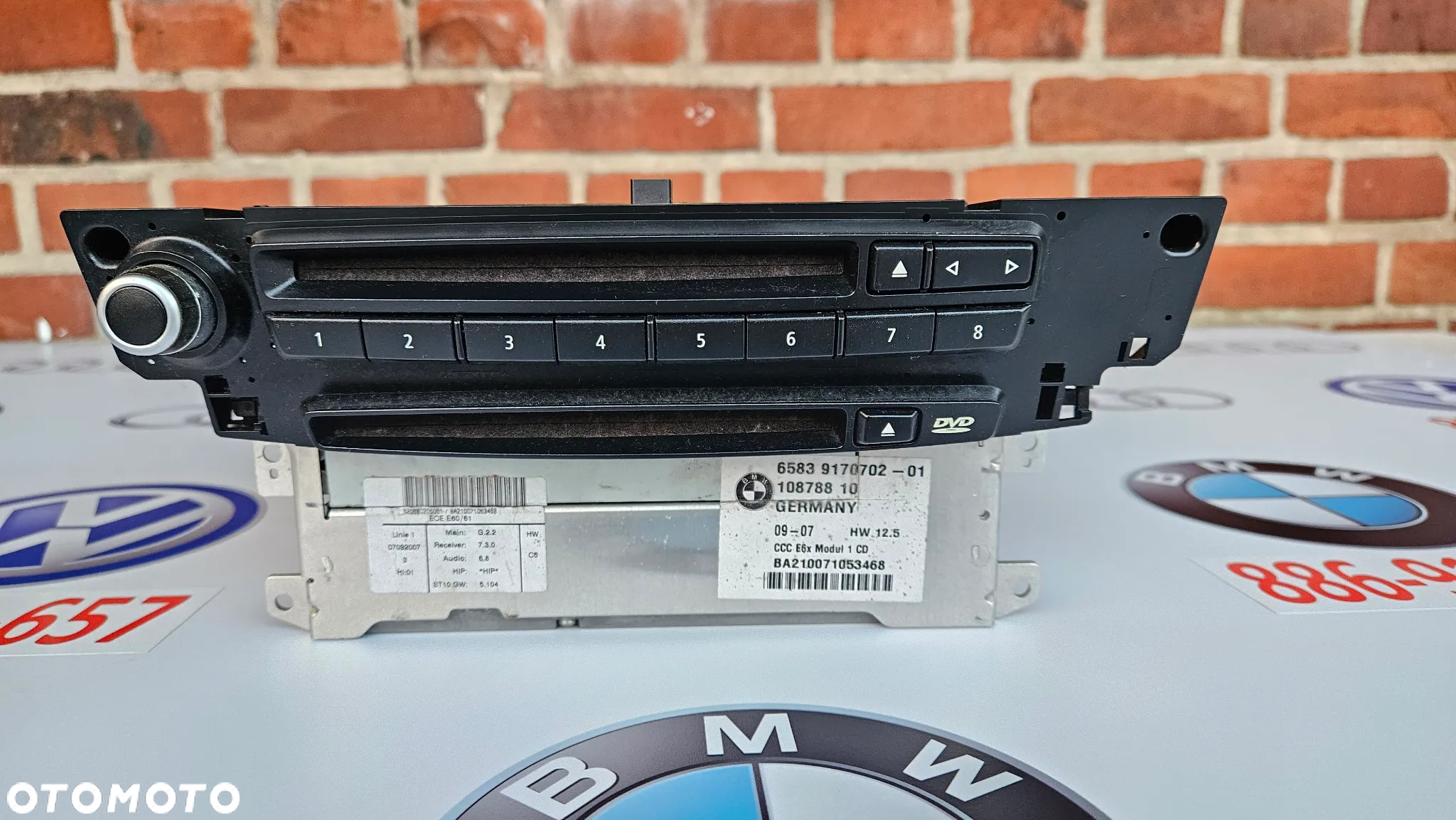 BMW 5 E60 E61 Czytnik nawigacji CCC Navi nawigacja radioodtwarzacz 9170702 - 2