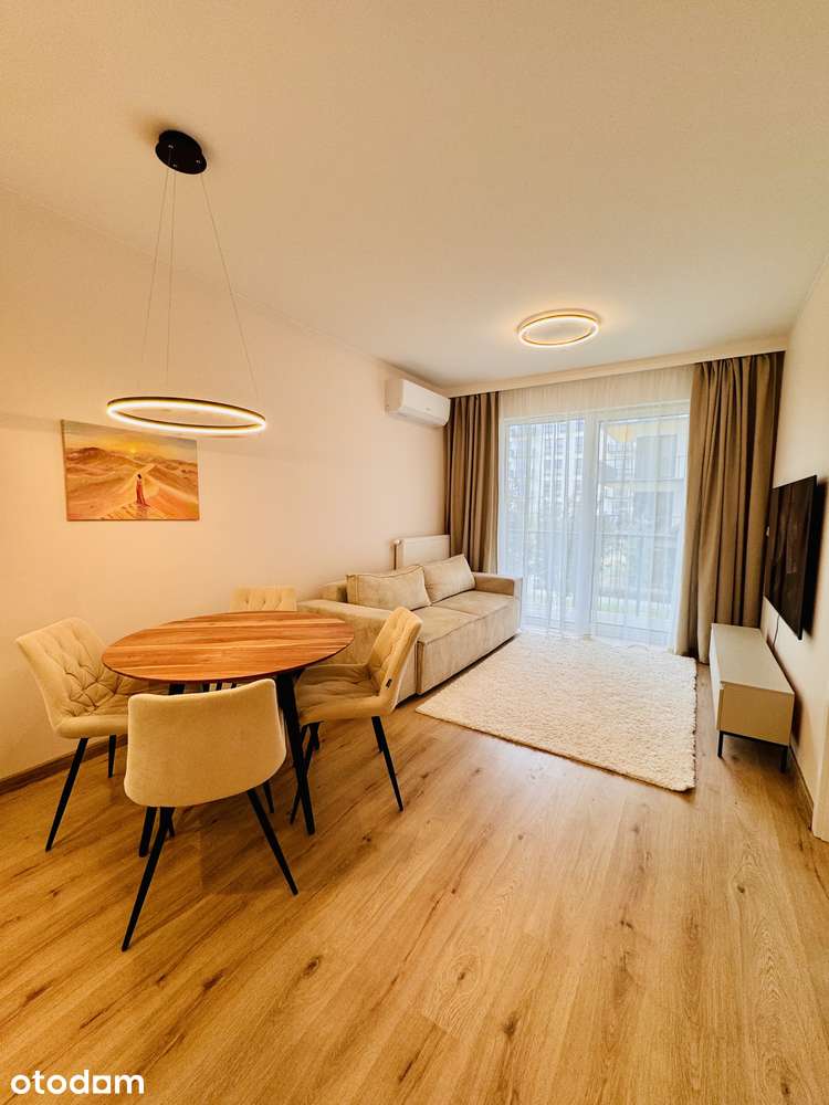 Nowe 2‑pokojowe mieszkanie 44 m² z klimatyzacją, i garażem /Giserska 7
