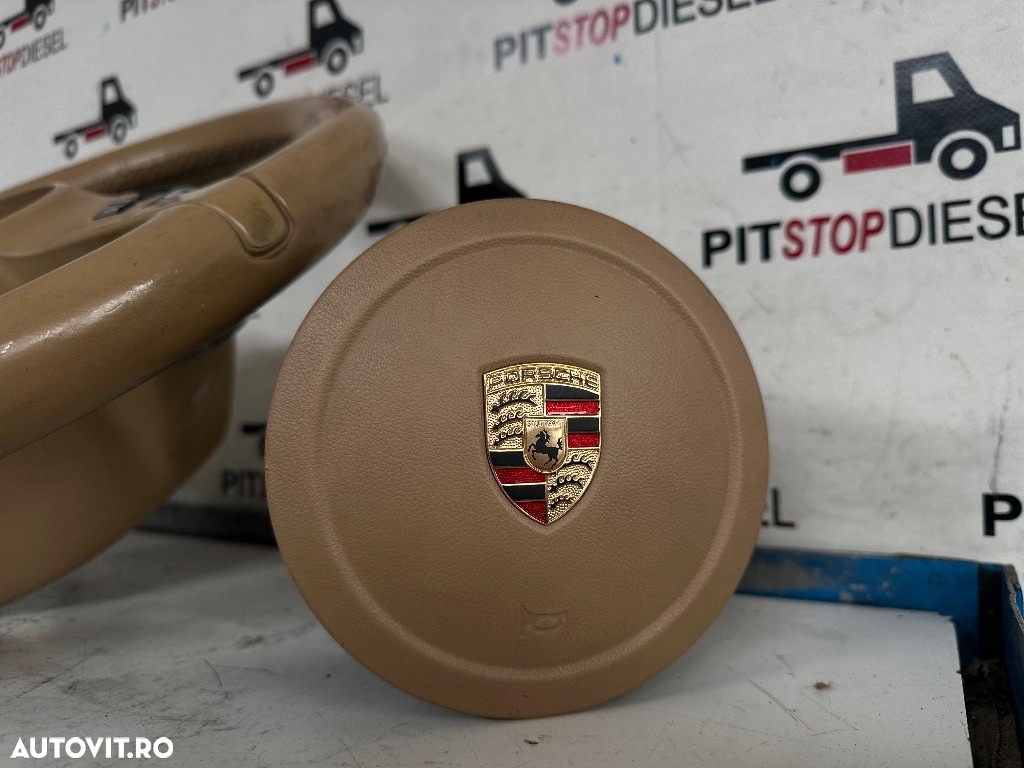 Kit Airbag complet PORSCHE CAYENNE (92A) beige crem plansa bord piele volan centuri cortina airbag 2010-2016 - 8