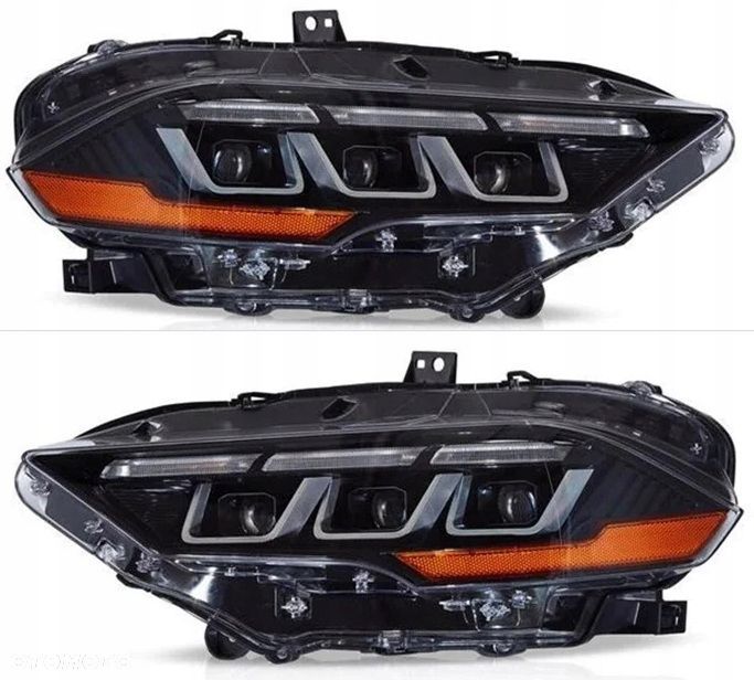 reflektory lampy kpl full led neon tuning new ford mustang vi 6 lift 18-23 - 3