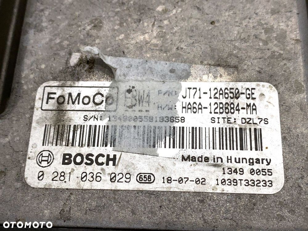 ZESTAW STARTOWY STACYJKA KOMPUTER BSI  FORD TRANSIT COURIER B460 Nadwozie pełne/minivan 2014 - 2022 - 13