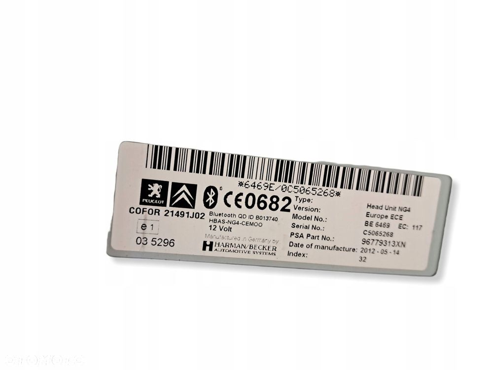 peugeot rcz radio navi 96779313xn - 12
