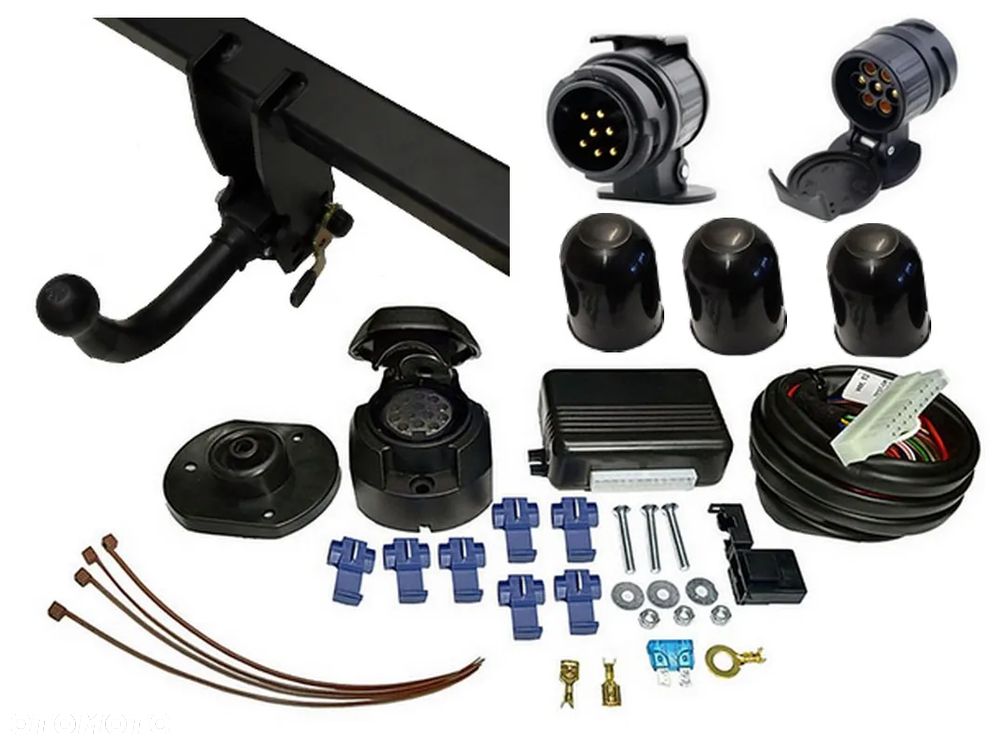 MARKOWY HAK HOLOWNICZY Z KULĄ WYPINANĄ HORYZONTALNIE +MODUŁ13PIN do JEEP RENEGADE 2014-22 - 1