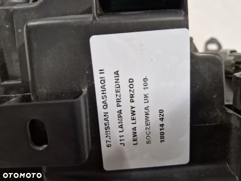 NISSAN QASHQAI 2 II J11 LAMPA LEWY PRZÓD LEWA PRZEDNIA SOCZEWKA UK 100-18014 - 13