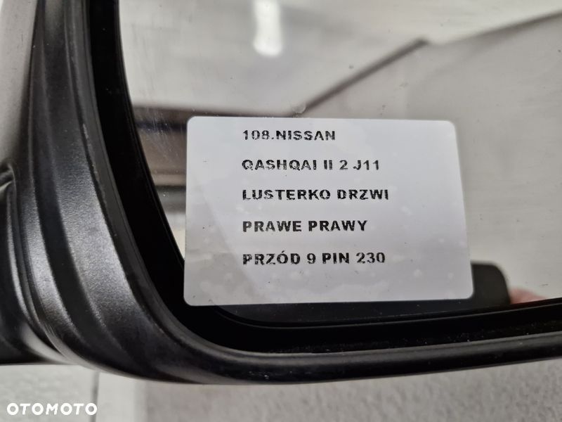 NISSAN QASHQAI 2 II J11 LUSTERKO DRZWI PRAWE 9 PIN - 13