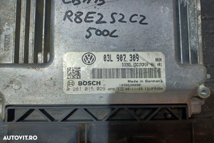 Calculator motor ECU 03L907309 0281015029 2.0 TDI CBAB 03L907309 0281 - 3