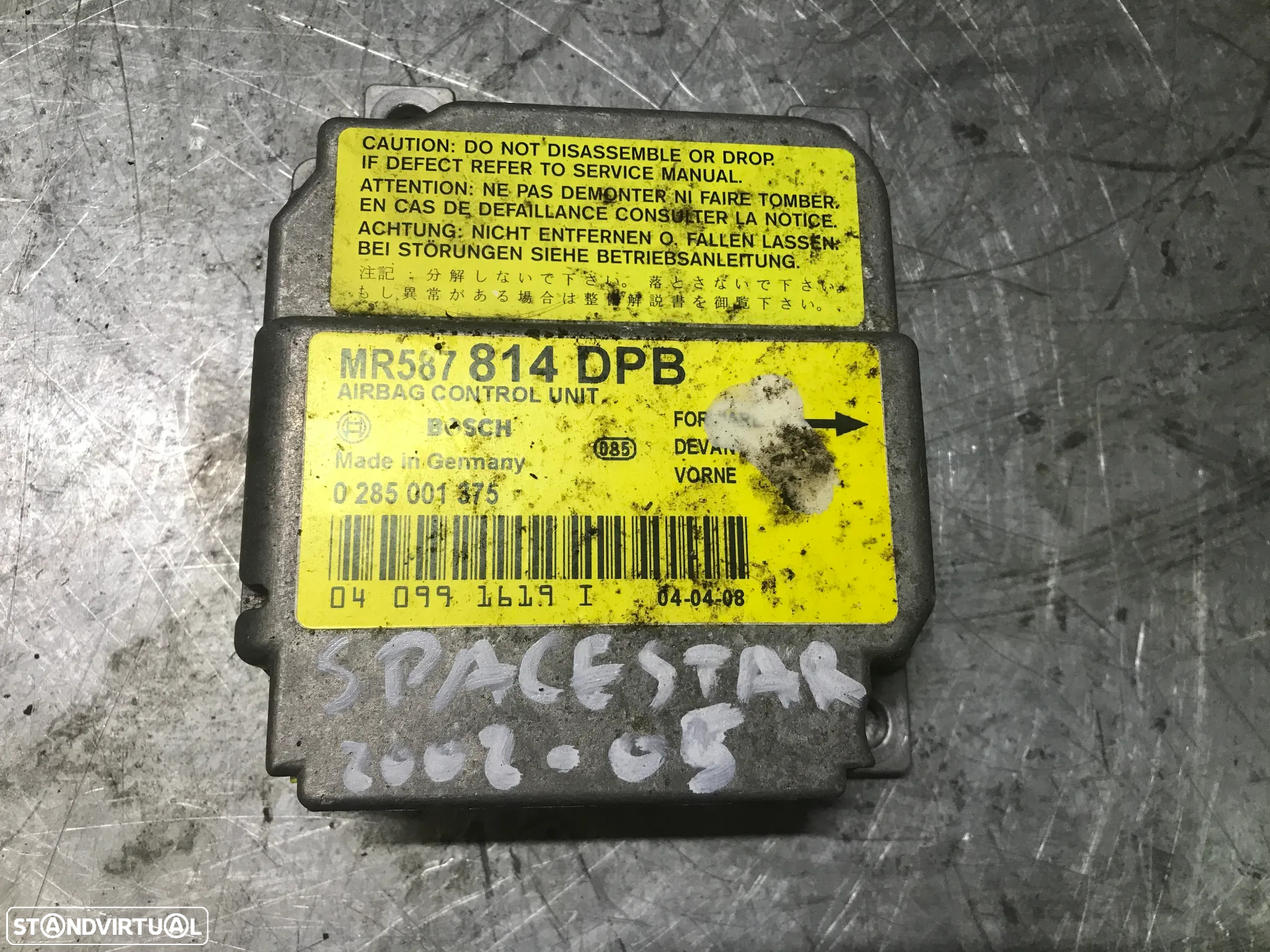 CENTRALINA DO AIRBAG MITSUBISHI SPACE STAR 98-04 MR587814 0285001375 - 2