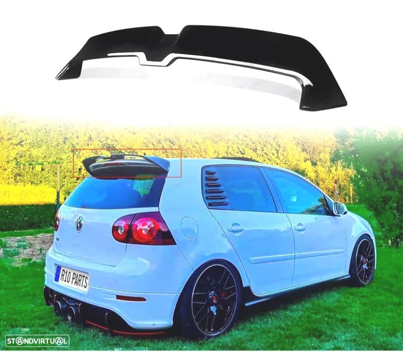 SPOILER AILERON VOLKSWAGEN VW GOLF 5 GTI 03-08 LOOK OETTINGER PRETO BRILHANTE - 1