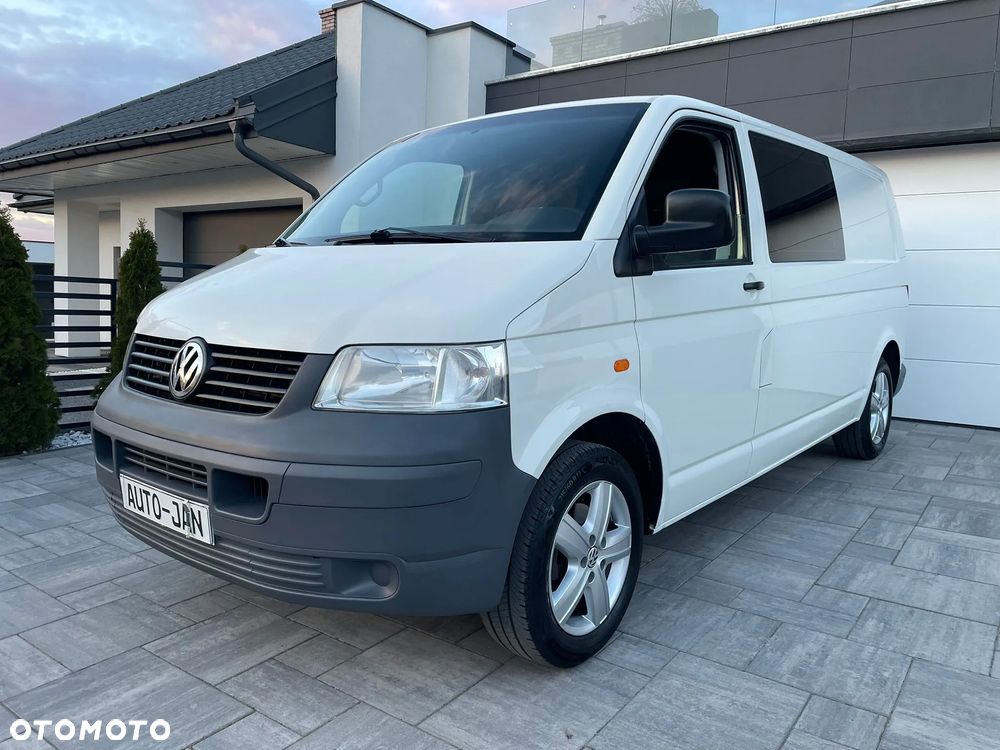 Volkswagen TRANSPORTER T5 L2H1 Długi Klima Skóry Tempomat Brygadówka Dubel Kabina - 2