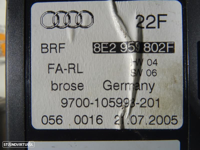 Motor Do Elevador De Vidro Frente Direito Audi A4 (8Ec, B7)  8E2959802 - 7