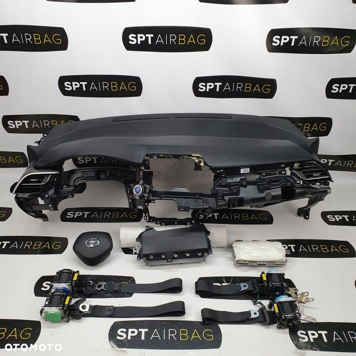 TOYOTA C-HR CHR DESKA ROZDZIELCZA KONSOLA KOKPIT PODUSZKI AIRBAG AIR BAG PASY KIT SET - 1