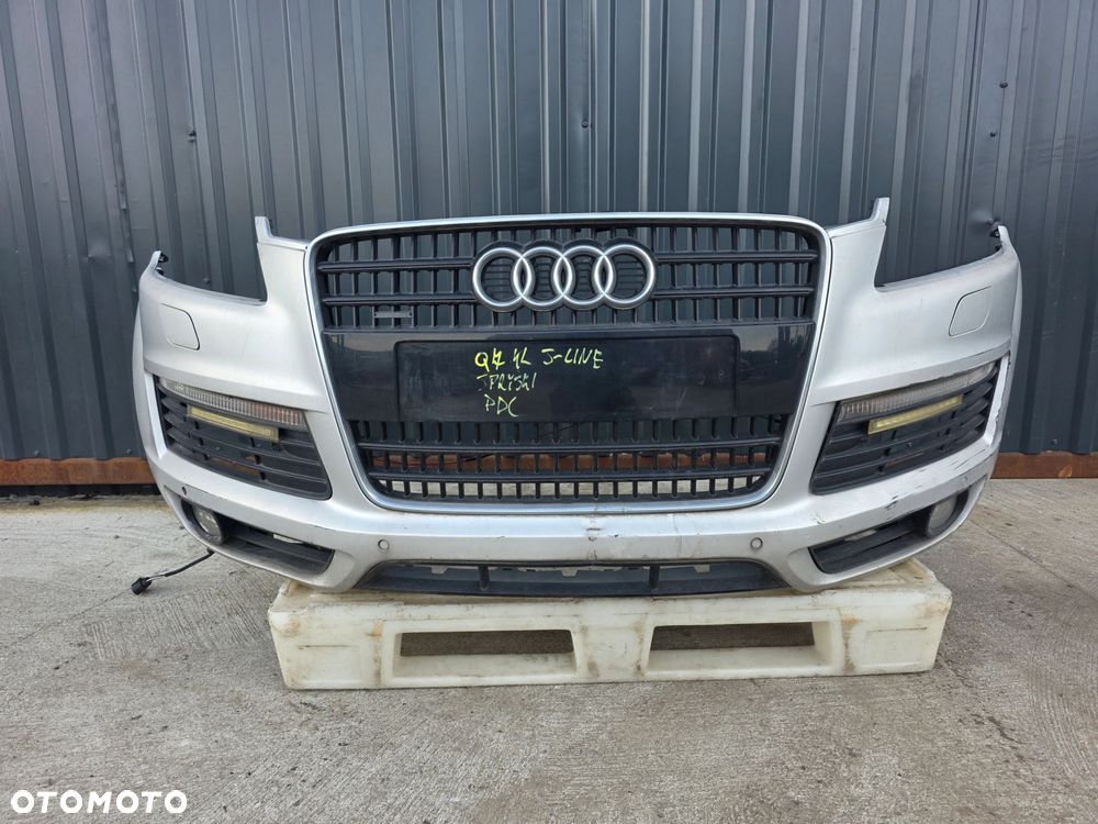 ZDERZAK PRZÓD AUDI Q7 4L S LINE SPRYSKI PDC KOMPLETNY ORYGINAŁ ! - 2