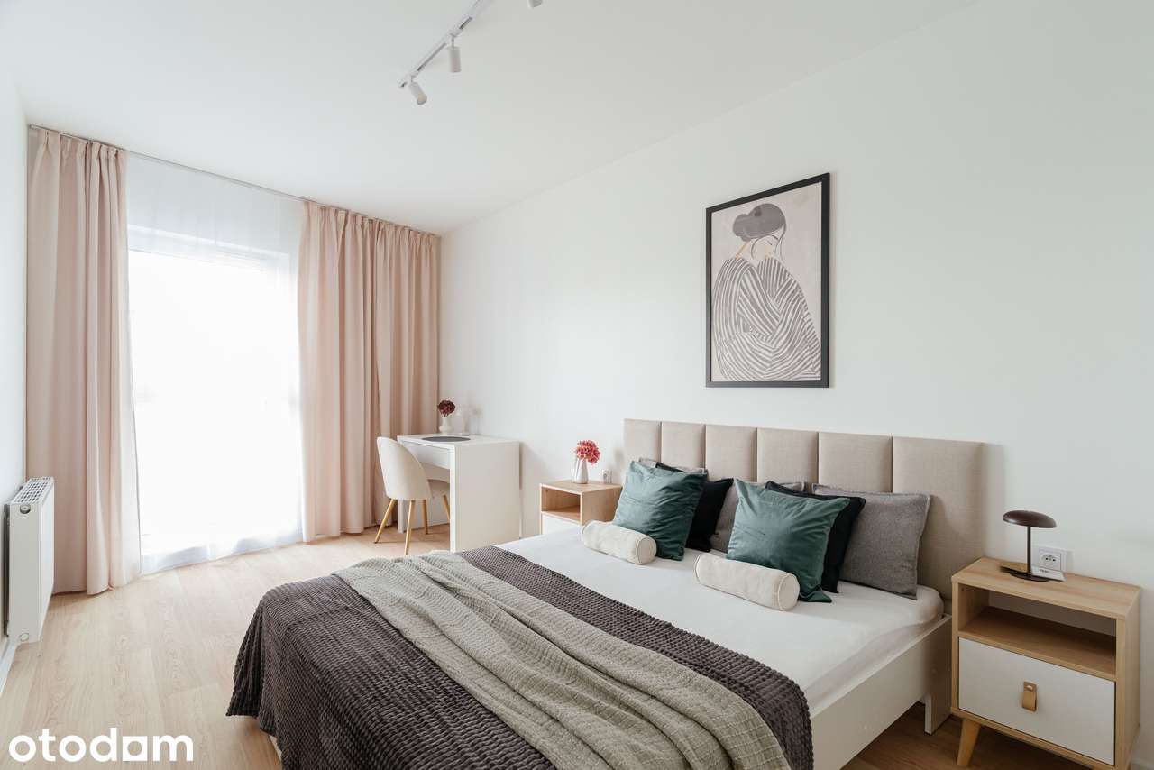 Świeżo wykończone 2-pokojowe mieszkanie | balkon | bez prowizji