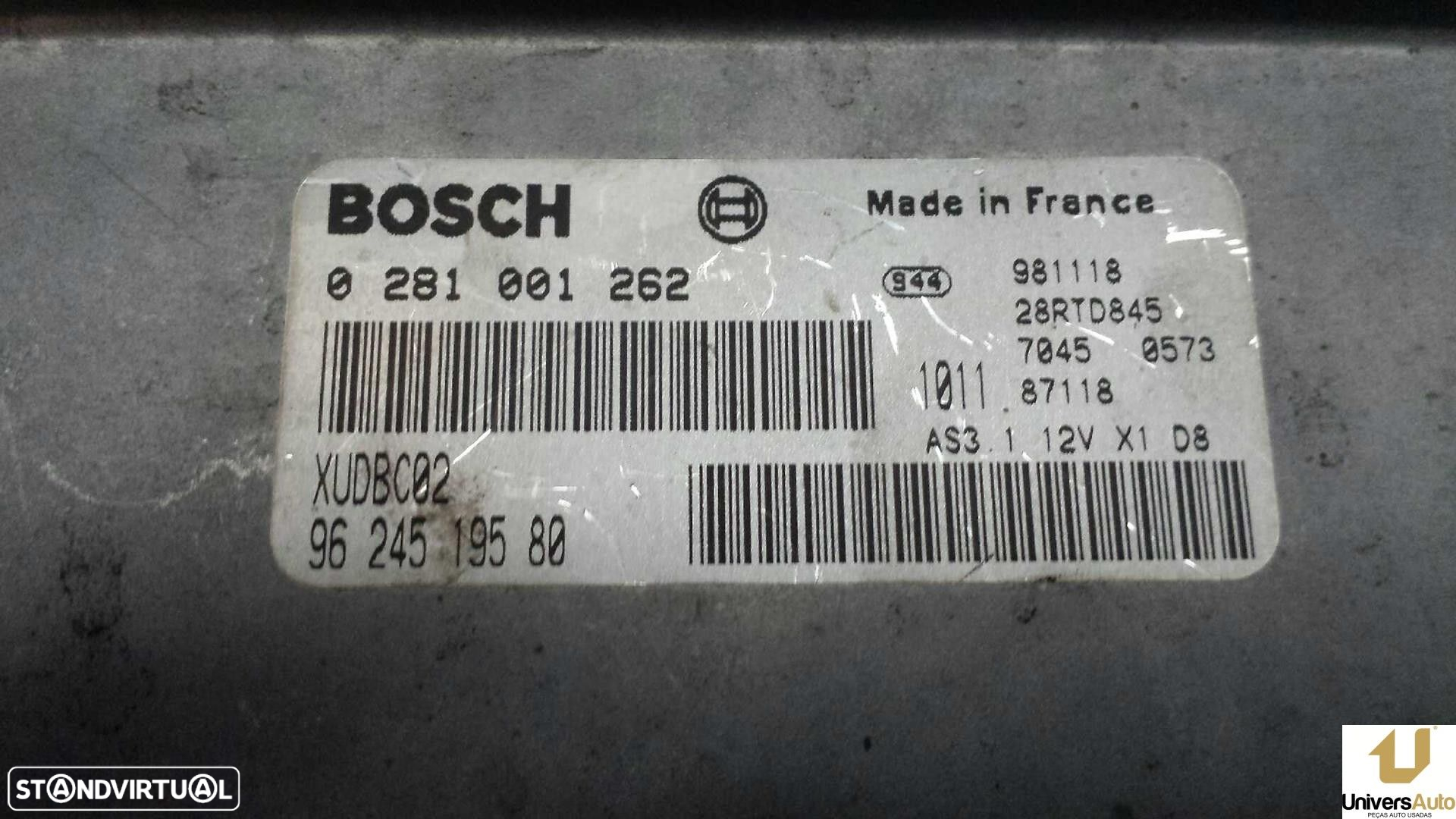 CENTRALINA MOTOR UCE PEUGEOT 406 1999 -0281001262 - 10