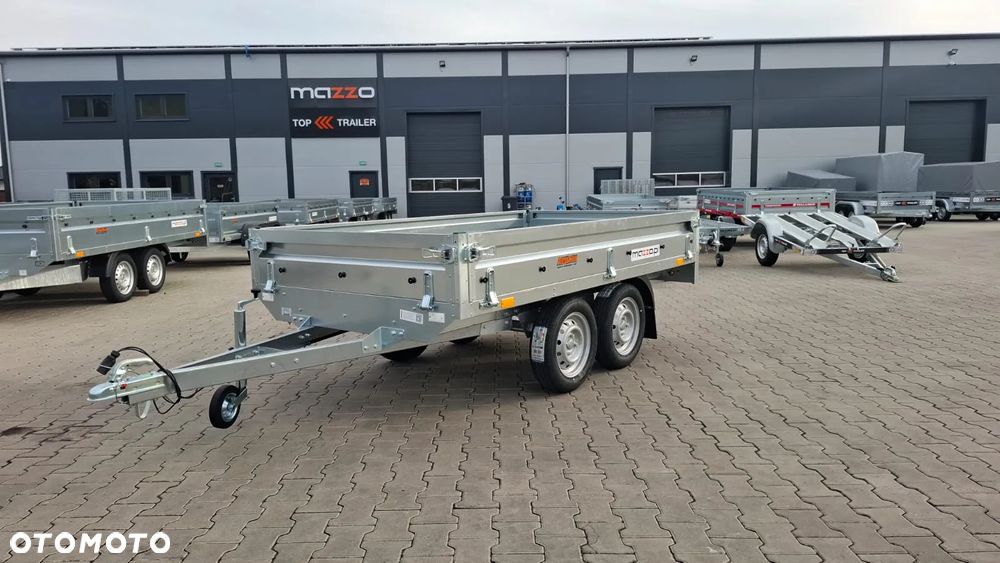 Neptun DOSTAWA! Przyczepa platforma wym. 263x145x30cm koła pod spodem N7-263 2 BaseLine, wszystkie burty DEMONTOWALNE, DMC 750kg GN87 - 13