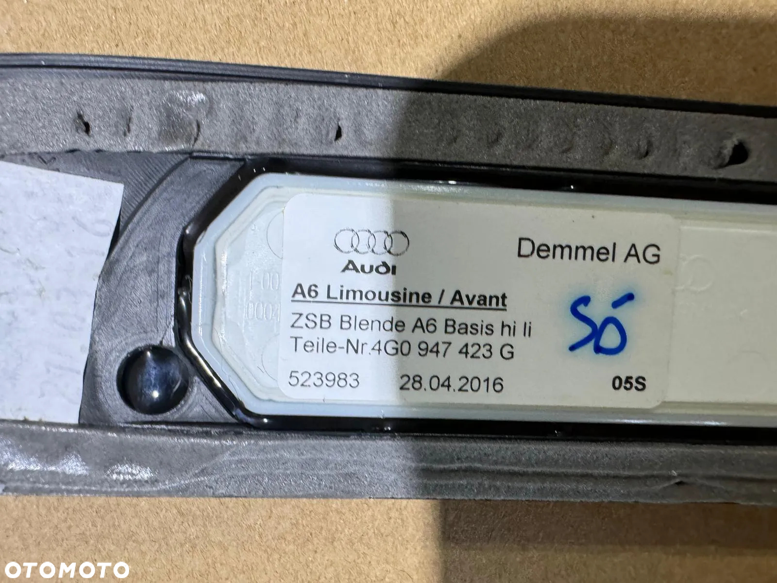 AUDI A6 C7 4G0947405G  LISTWY LISTEWKI LISTWA LEWY PRAWY PRZÓD TYŁ  PODŚWIETLANE PROGOWE WEWNĘTRZNE NOWE! IDEALNE! FOLIA! - 4