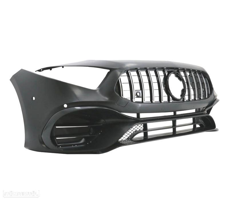 PÁRA-CHOQUES DIANTEIRO MERCEDES CLASSE A W177 V177 18- LOOK AMG A45 CROMADO - 2