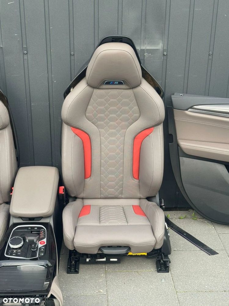 FOTELE TAPICERKA BMW X4 M F98 SKÓRA MERINO SZARY ADALAIDE SPORTOWE - 4