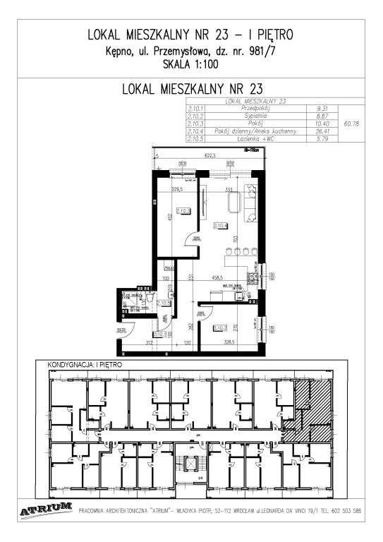 Osiedle Lawendowe 3 pokoje pow. 55,26 m2