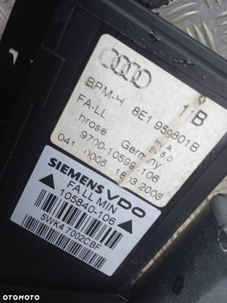 MECHANIZM SZYBY LEWY PRZÓD AUDI A4 B6 8E1959801B - 2