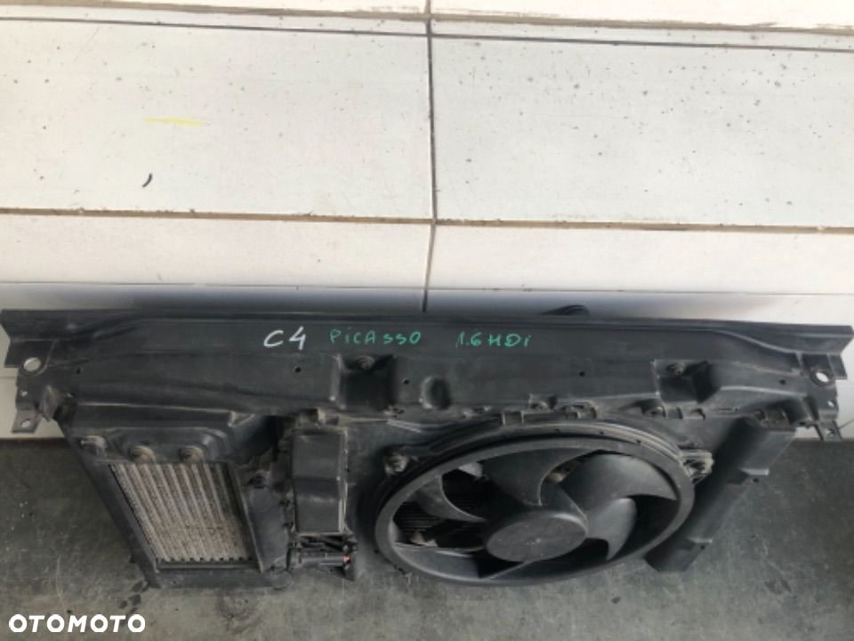 Chłodnica wody klimatyzacji intercooler wentylator komplet Citroen C4 Picasso I 1.6 HDI - 2
